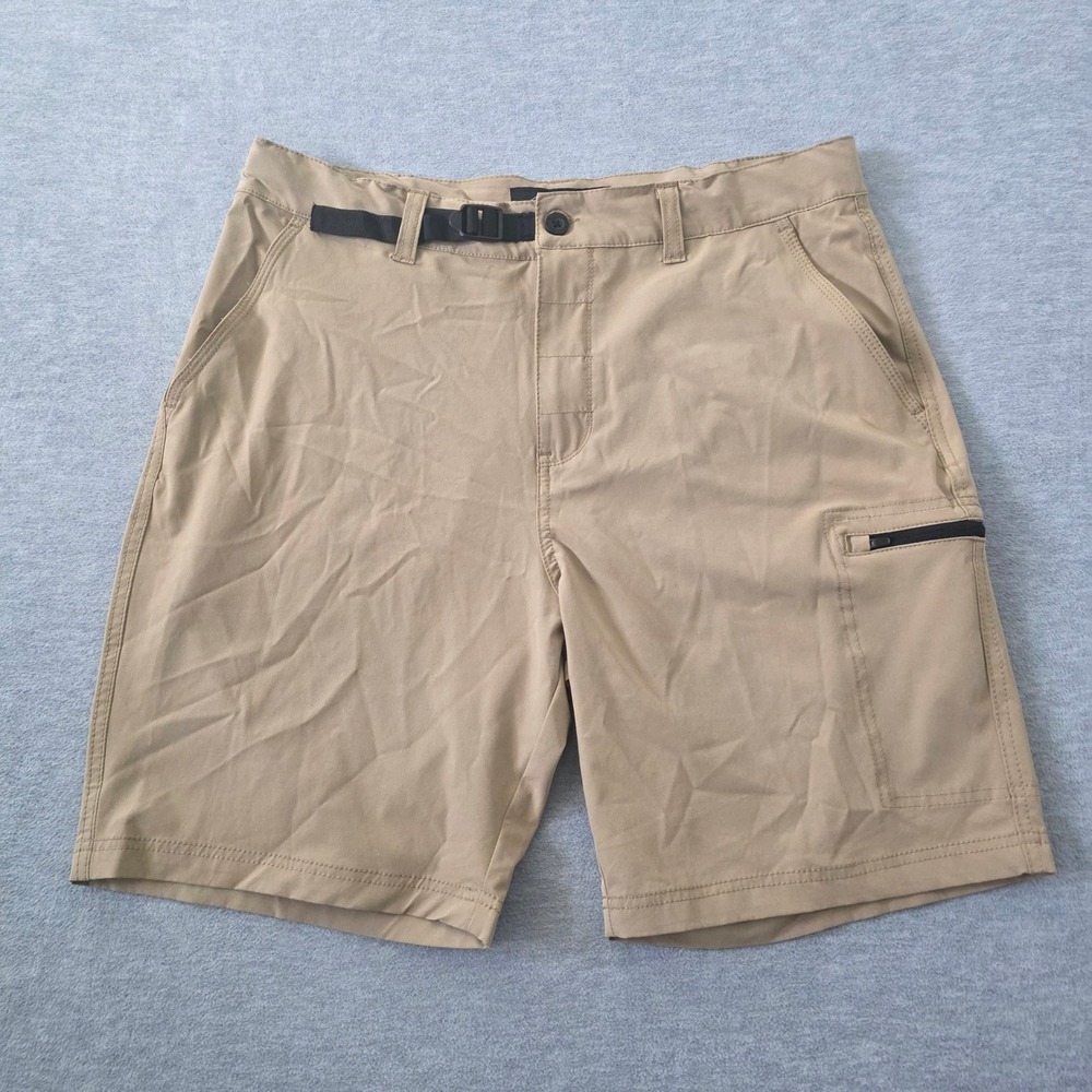 Denali Mens Hiking Shorts Khaki Tan Size 36 Stretch Cargo Belted Outdoor Trail